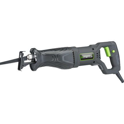 Genesis GRS750 7.5-Amp Variable-Speed Reciprocating Saw with Adjustable Pivoting Front Shoe, Wood and Metal Cutting Blades and 2 Year Warranty