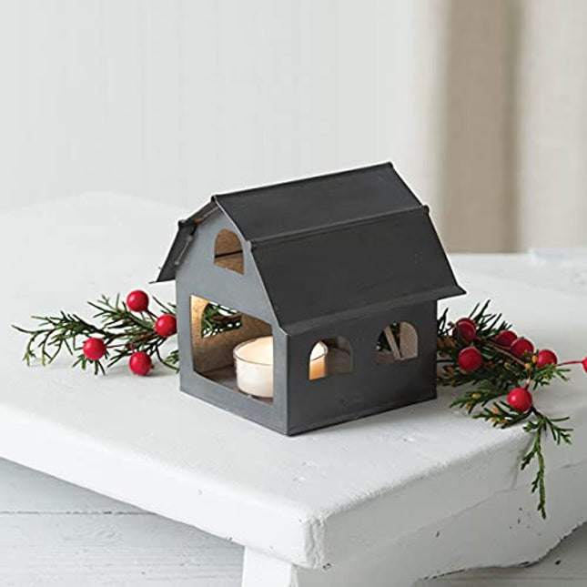 CTW Collection 460334 Galvanized Barn Christmas Luminary