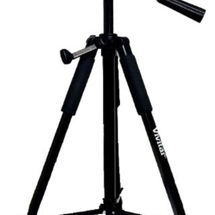 Vivitar 57-Inch Tripod, Three Way Fluid Pan Head, Quick Release Mount, Supports up to 5 Pounds of Weight, VIV-VPT-2457, Black,standard