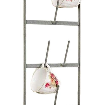 Narrow Wine Bottle Dryer Wall Rack, Gray, 8  x 4  x 27