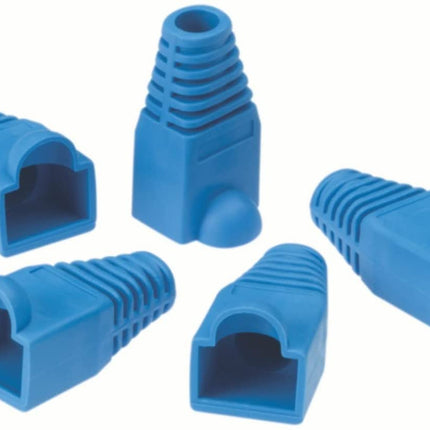 IDEAL Industries, Inc. 85-380 RJ-45 Snagless Strain Boots, for CAT5e, CAT6 Twisted Pair Cables, 5.5mm cable, Blue, 25 Boots