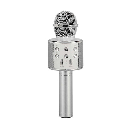 Supersonic SC-904BTK- Silver Wireless Bluetooth Microphone with Built-in Hi-Fi Speaker (Silver)