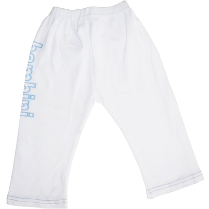 Boys White Pants with Print 421B