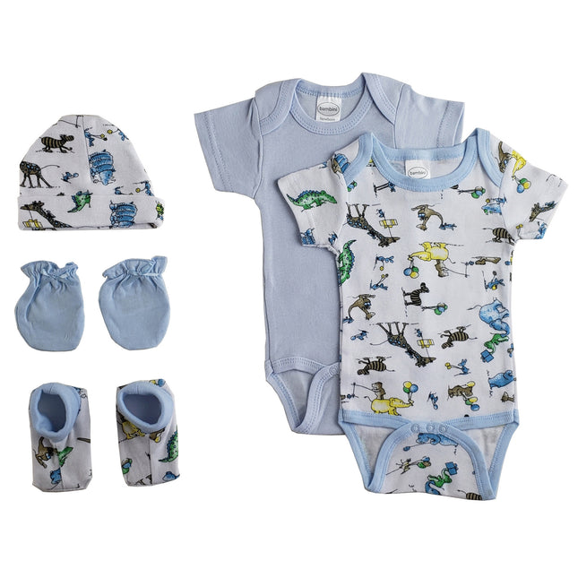 Newborn Baby Boys 5 Pc Layette Baby Shower Gift Set LS_0075