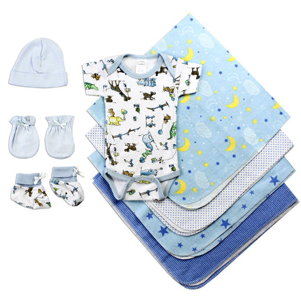 Newborn Baby Boys 8 Pc Layette Baby Shower Gift Set LS_0076