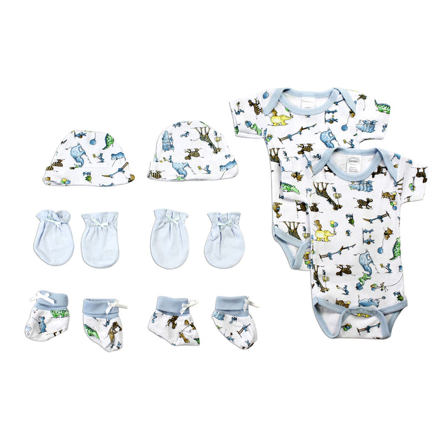 Newborn Baby Boys 8 Pc Layette Baby Shower Gift Set LS_0077