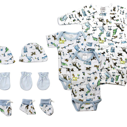 Newborn Baby Boys 9 Pc Layette Baby Shower Gift Set LS_0078