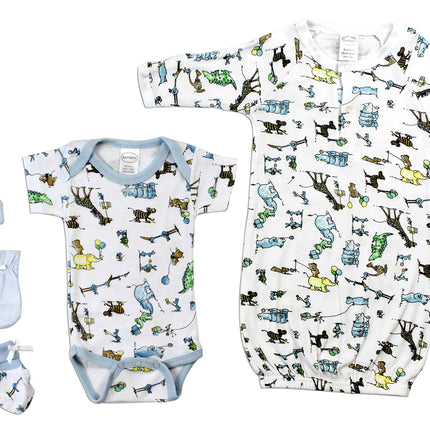 Newborn Baby Boys 5 Pc Layette Baby Shower Gift Set LS_0079