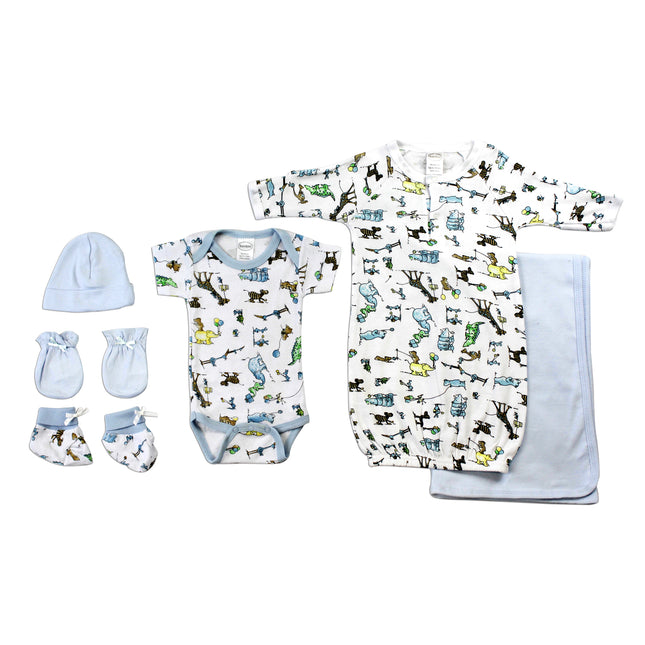 Newborn Baby Boys 6 Pc Layette Baby Shower Gift Set LS_0080