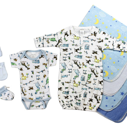 Newborn Baby Boys 9 Pc Layette Baby Shower Gift Set LS_0081