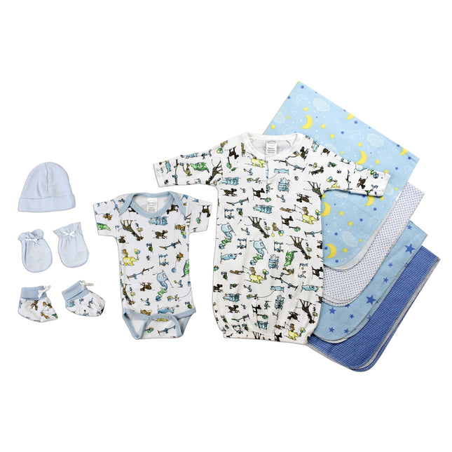 Newborn Baby Boys 9 Pc Layette Baby Shower Gift Set LS_0081