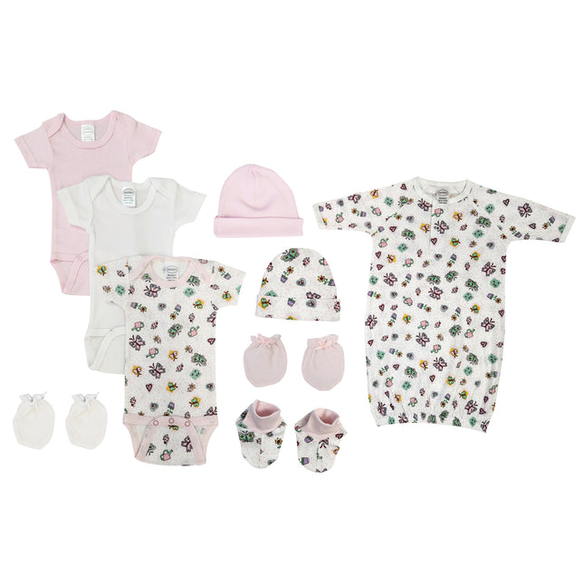 Newborn Baby Girl 9 Pc Layette Sets NC_0585