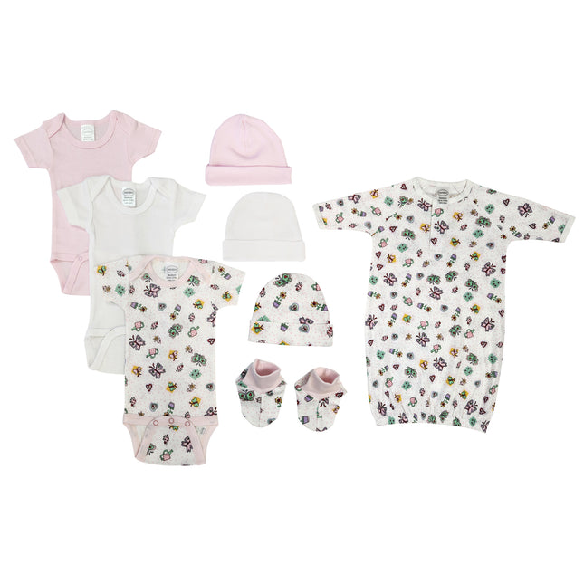 Newborn Baby Girl 8 Pc Layette Sets NC_0586