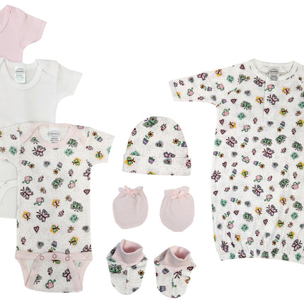 Newborn Baby Girl 7 Pc Layette Sets NC_0587
