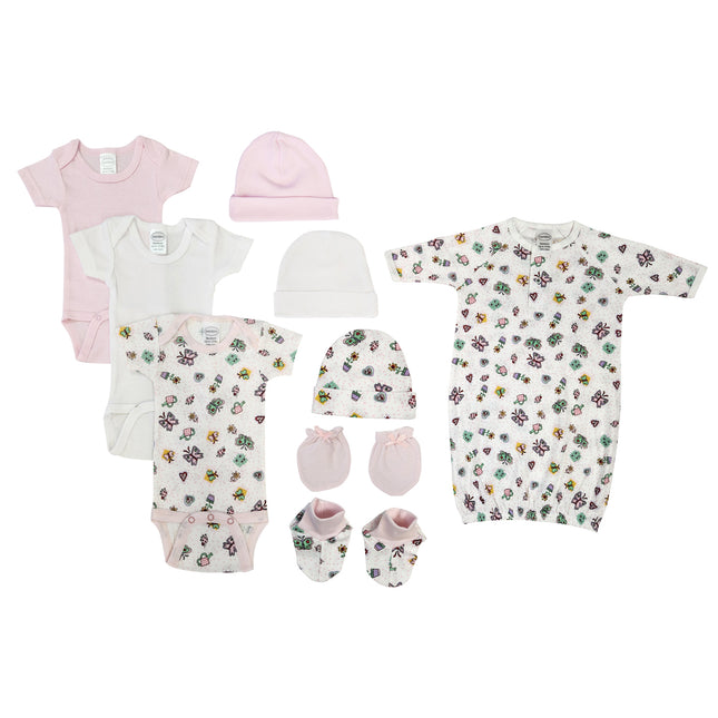Newborn Baby Girl 9 Pc Layette Sets NC_0588