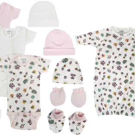Newborn Baby Girl 10 Pc Layette Sets NC_0589