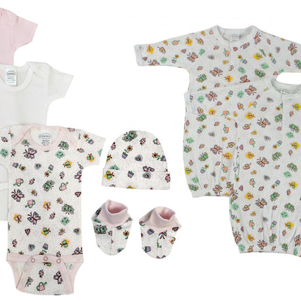Newborn Baby Girl 7 Pc Layette Sets NC_0590