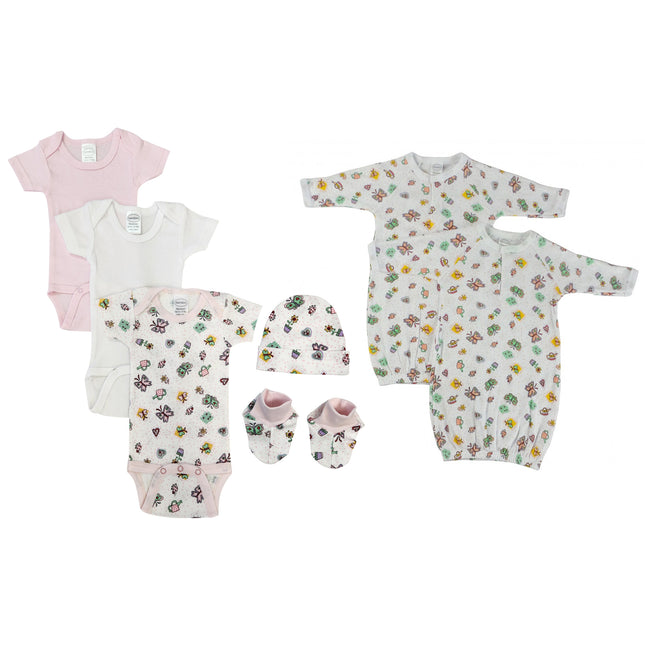 Newborn Baby Girl 7 Pc Layette Sets NC_0590