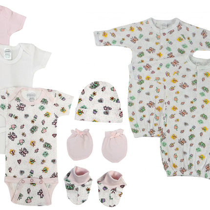 Newborn Baby Girl 8 Pc Layette Sets NC_0592