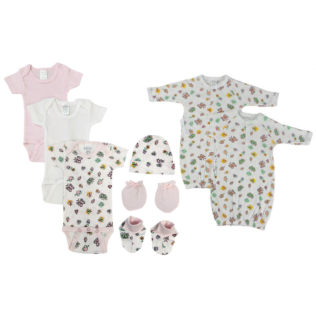Newborn Baby Girl 8 Pc Layette Sets NC_0592