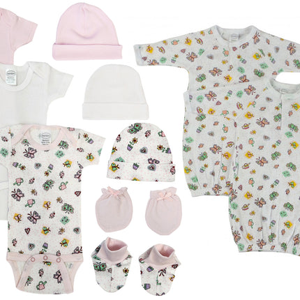 Newborn Baby Girl 10 Pc Layette Sets NC_0593
