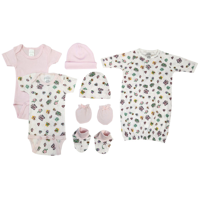 Newborn Baby Girl 7 Pc Layette Sets NC_0601