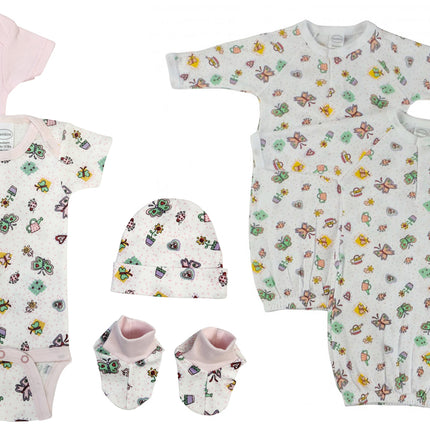 Newborn Baby Girl 6 Pc Layette Sets NC_0602