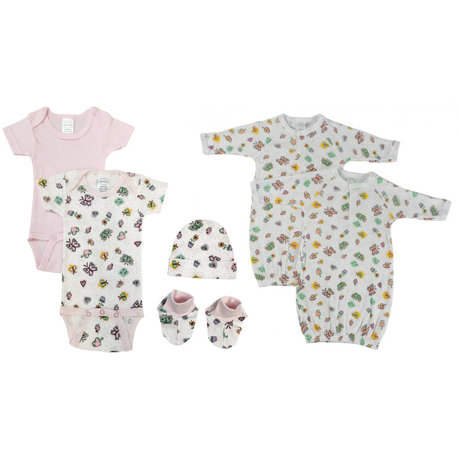 Newborn Baby Girl 6 Pc Layette Sets NC_0602