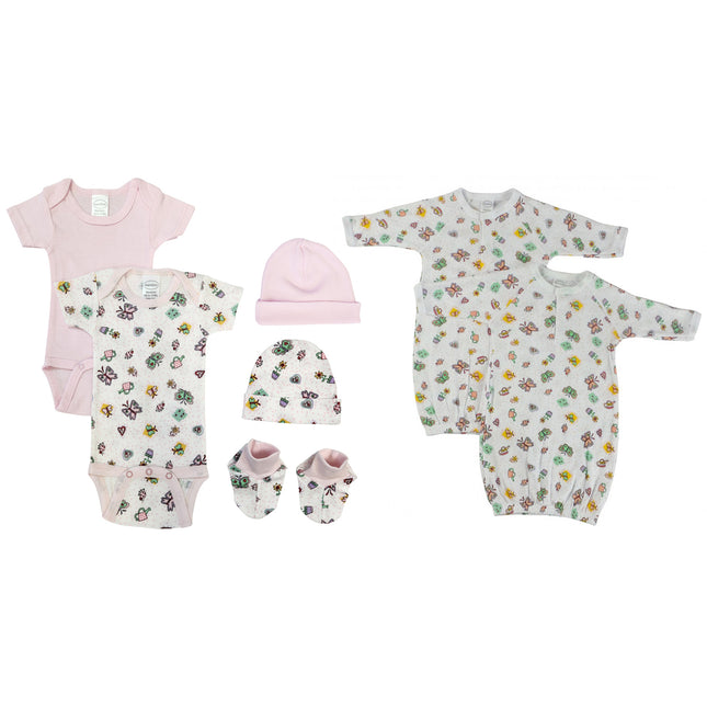 Newborn Baby Girl 7 Pc Layette Sets NC_0603