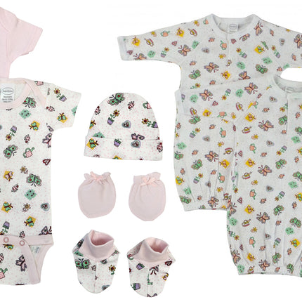 Newborn Baby Girl 7 Pc Layette Sets NC_0604