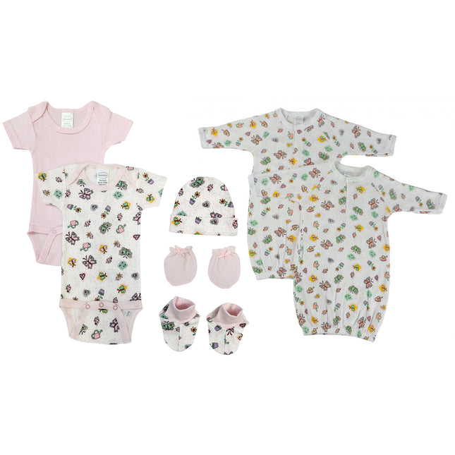 Newborn Baby Girl 7 Pc Layette Sets NC_0604