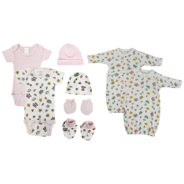 Newborn Baby Girl 8 Pc Layette Sets NC_0605