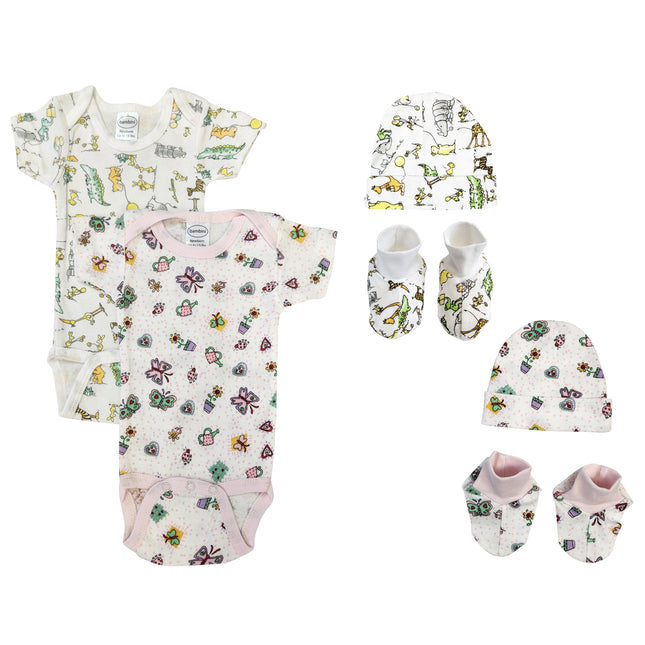 Newborn Baby Girl 6 Pc Layette Sets NC_0607