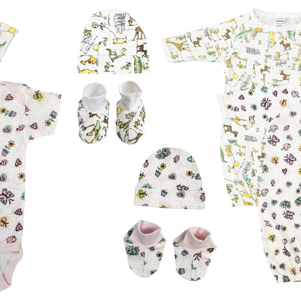 Newborn Baby Girl 8 Pc Layette Sets NC_0615