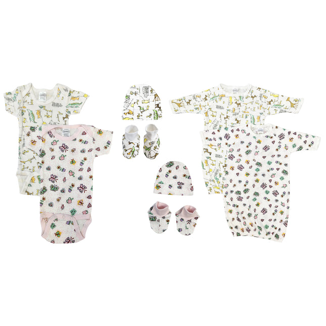 Newborn Baby Girl 8 Pc Layette Sets NC_0615