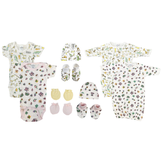 Newborn Baby Girl 10 Pc Layette Sets NC_0616