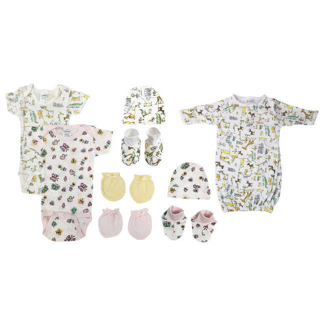 Newborn Baby Girl 9 Pc Layette Sets NC_0610