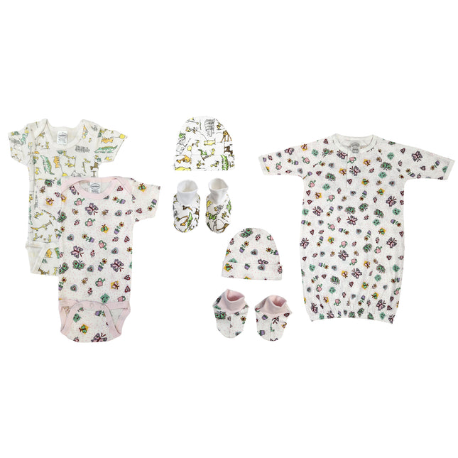 Newborn Baby Girl 7 Pc Layette Sets NC_0611