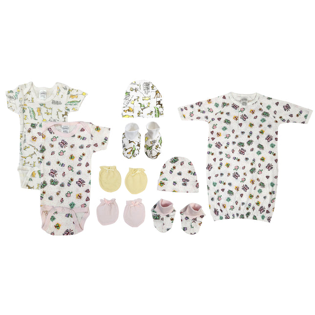 Newborn Baby Girl 9 Pc Layette Sets NC_0612
