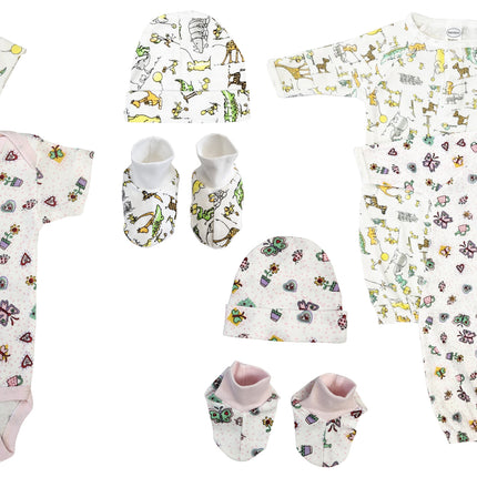 Newborn Baby Girl 8 Pc Layette Sets NC_0613