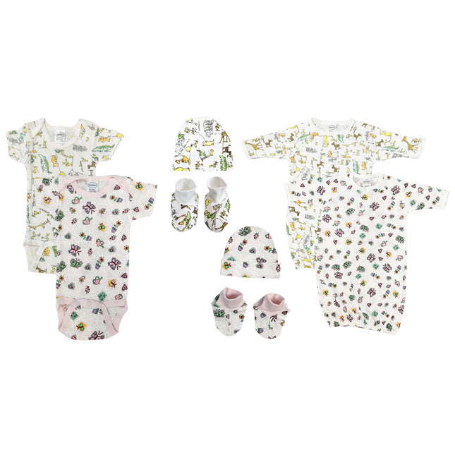 Newborn Baby Girl 8 Pc Layette Sets NC_0613