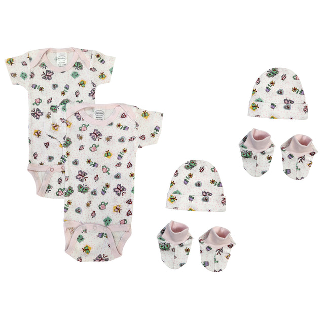 Newborn Baby Girl 6 Pc Layette Sets NC_0617