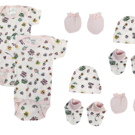 Newborn Baby Girl 8 Pc Layette Sets NC_0618