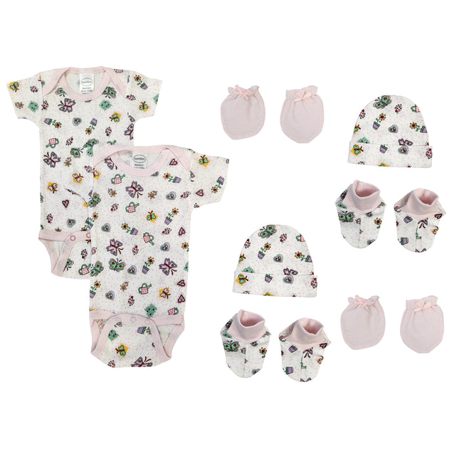 Newborn Baby Girl 8 Pc Layette Sets NC_0618