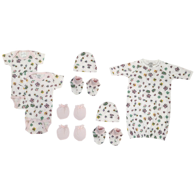 Newborn Baby Girl 9 Pc Layette Sets NC_0620