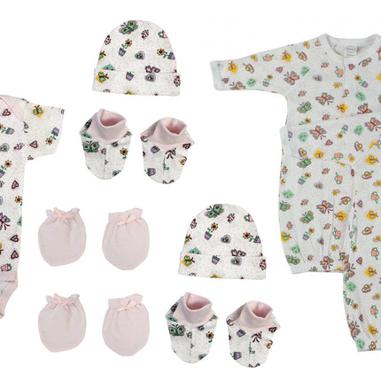 Newborn Baby Girl 10 Pc Layette Sets NC_0622