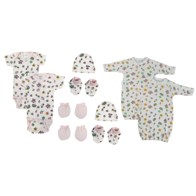 Newborn Baby Girl 10 Pc Layette Sets NC_0622