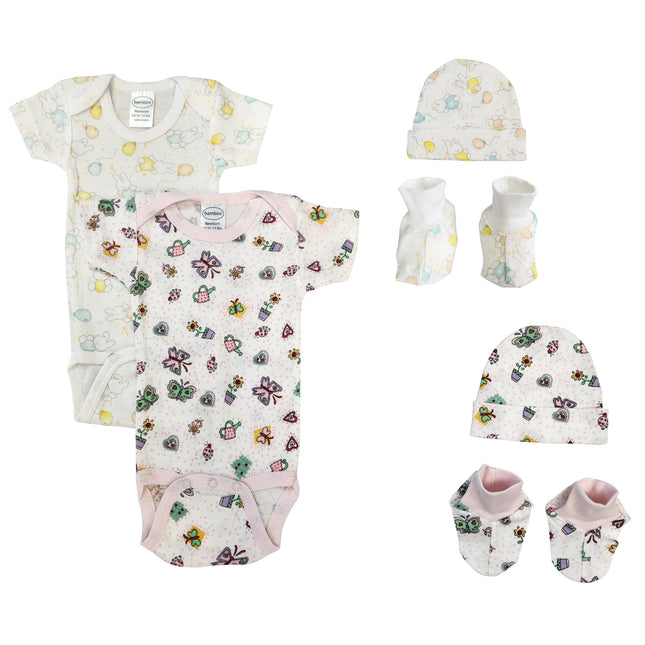 Newborn Baby Girl 6 Pc Layette Sets NC_0623