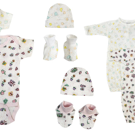 Newborn Baby Girl 8 Pc Layette Sets NC_0625