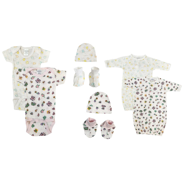 Newborn Baby Girl 8 Pc Layette Sets NC_0625